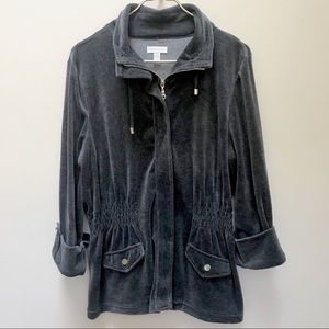 Charter Club Gray Velvet Jacket